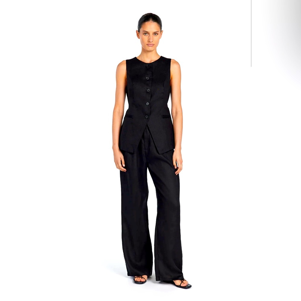 Dissh black linen pants